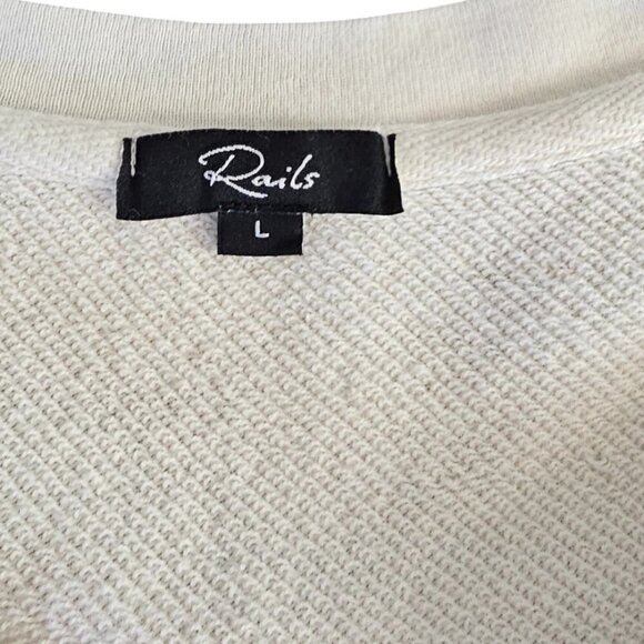 Rails Womens Theo Sweatshirt in Ocean Tie Dye, Long Sleeve, Cotton, Modal,Large - Picture 3 of 7